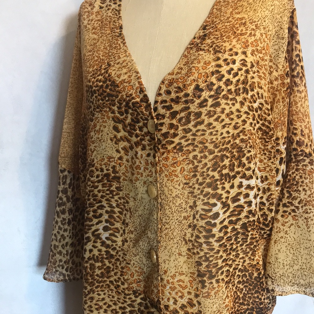 Cheetah Print Duster (Button Front) - image 7